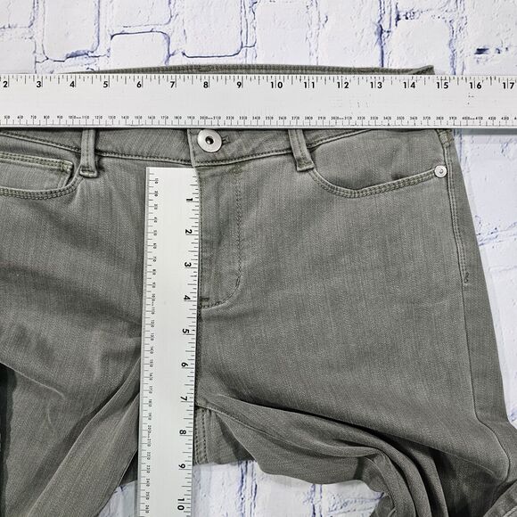 J. Jill Authentic Fit Cropped Jeans Gray Straight Leg Raw Hem WOMENS 4T - Picture 2 of 12